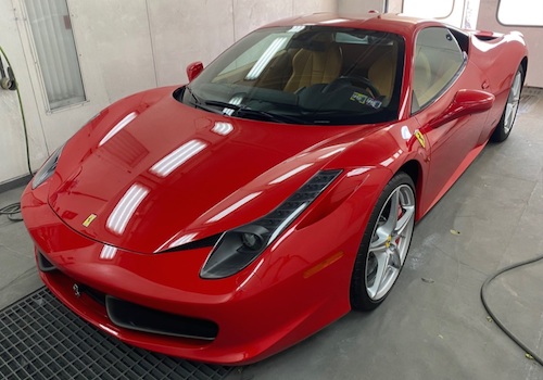 Ferrari in Our Paint Booth
