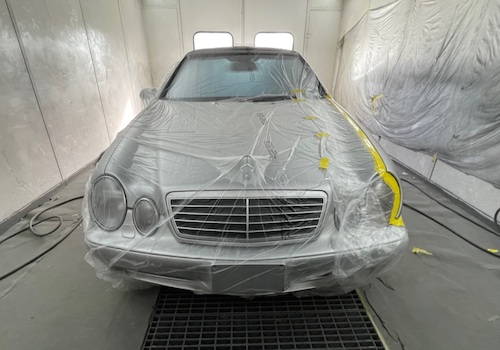 Mercedes Wrapped for Painting
